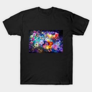 Dreamy floral garden abstract fantasy T-Shirt